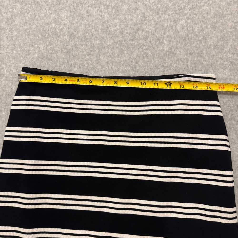 Adrianna Papell Black White Striped Pencil Skirt M Lined Office Work Business - Picture 3 of 8
